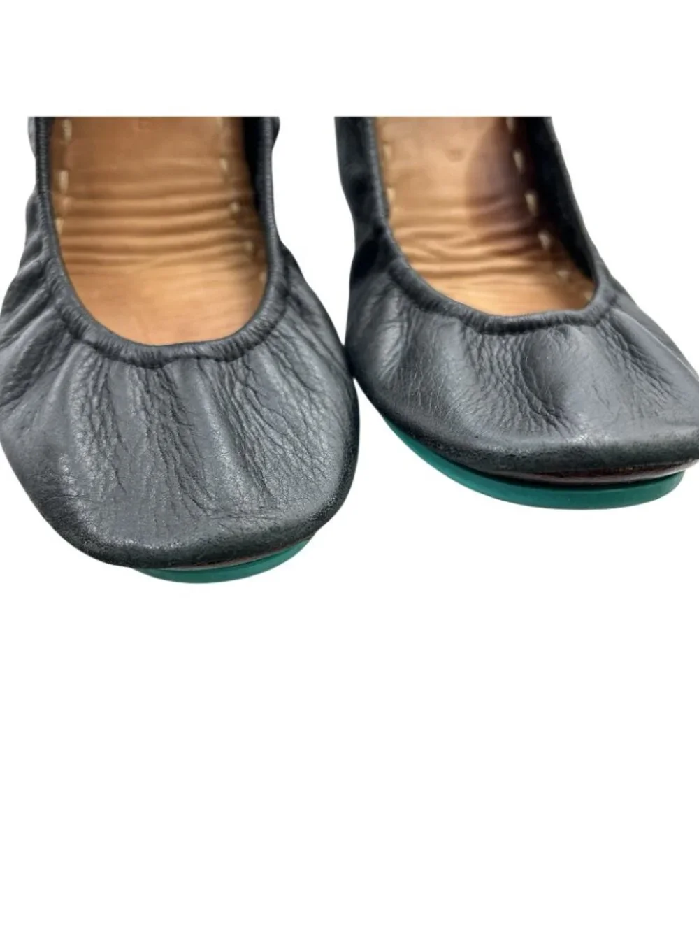 🩰 Tieks by Gavrieli Ballet Flats Sz 8 Matte Black Soft Full-Grain Nappa Leather